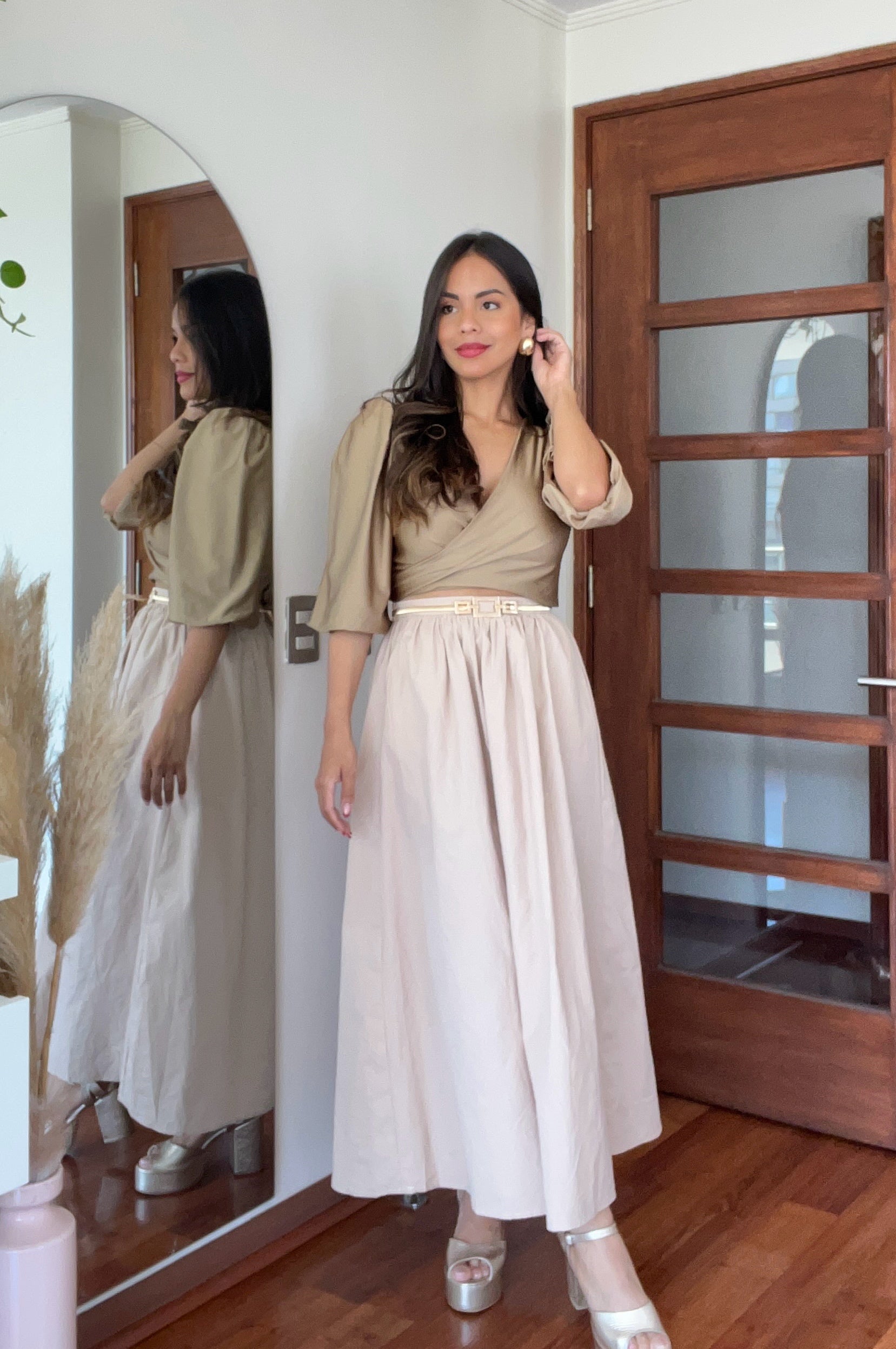 Maxi falda Lojan Beige